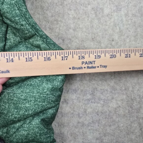 Green Tea Womens Faux Fur-Lined Puffer Vest Medium Green Polyester Shell & Hood - Picture 8 of 9